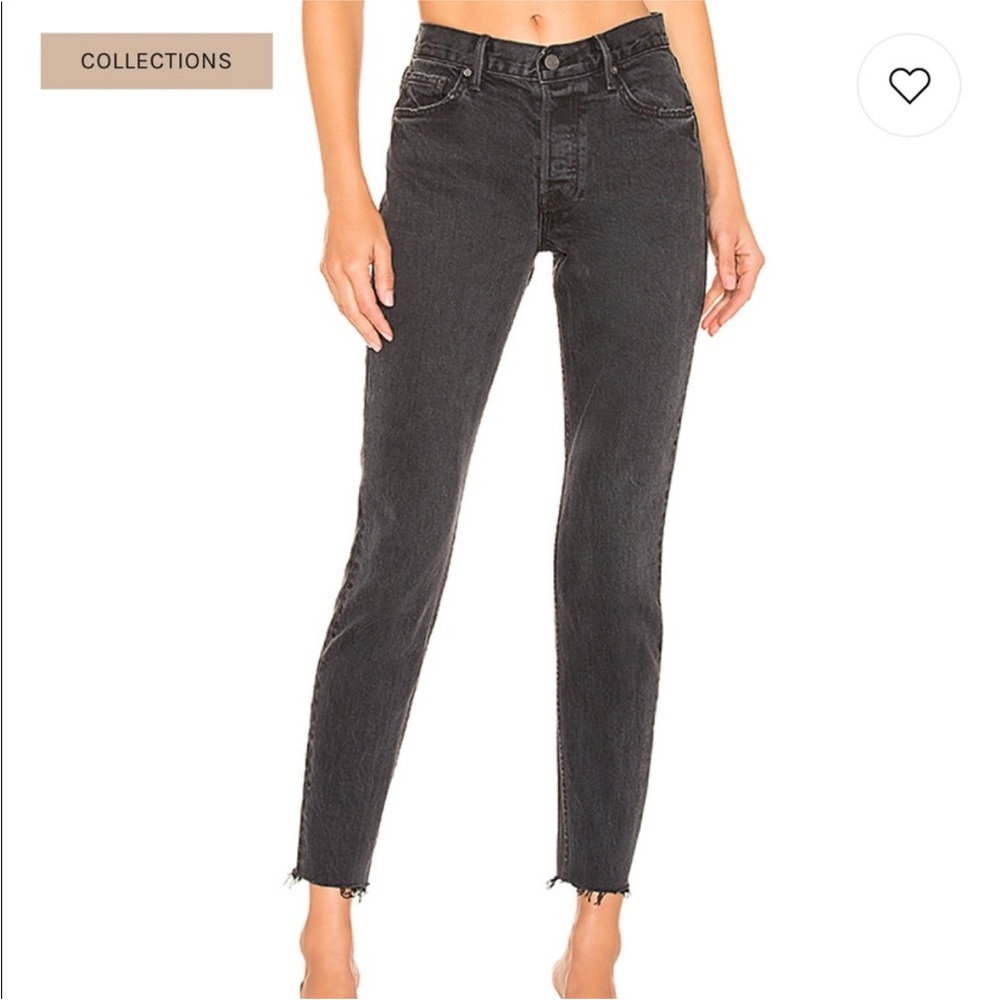 Revolve GRLFRND Yasmin crop skinny mid rise jeans